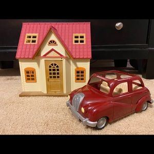 Calico critter starter house w/ additional friends